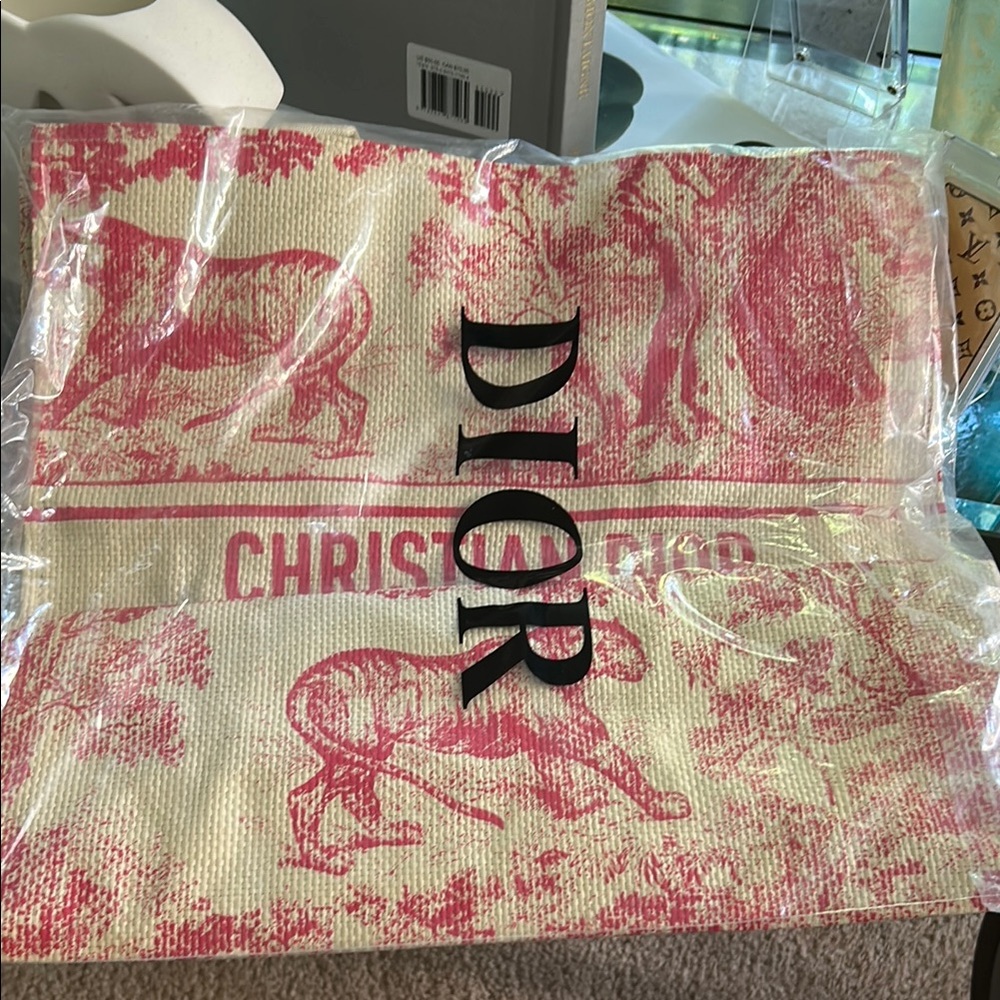 Dior Pink and Cream Tote Bag NWOT